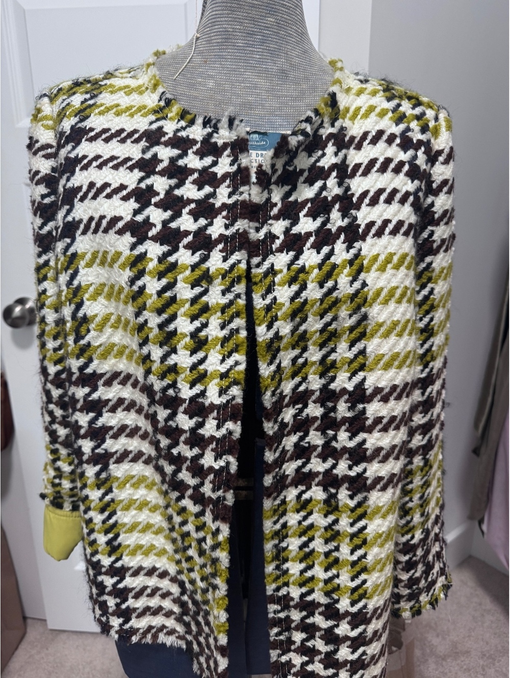 Lafayette 148 tweed jacket, ivory, apple and chocolate